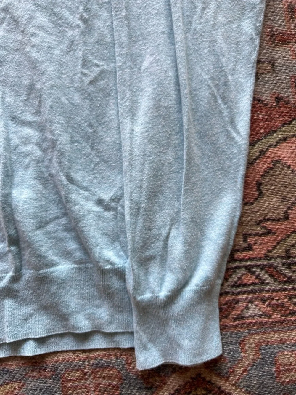 Bonobos Light Blue V-Neck Henley Sweater - Picture 4 of 6